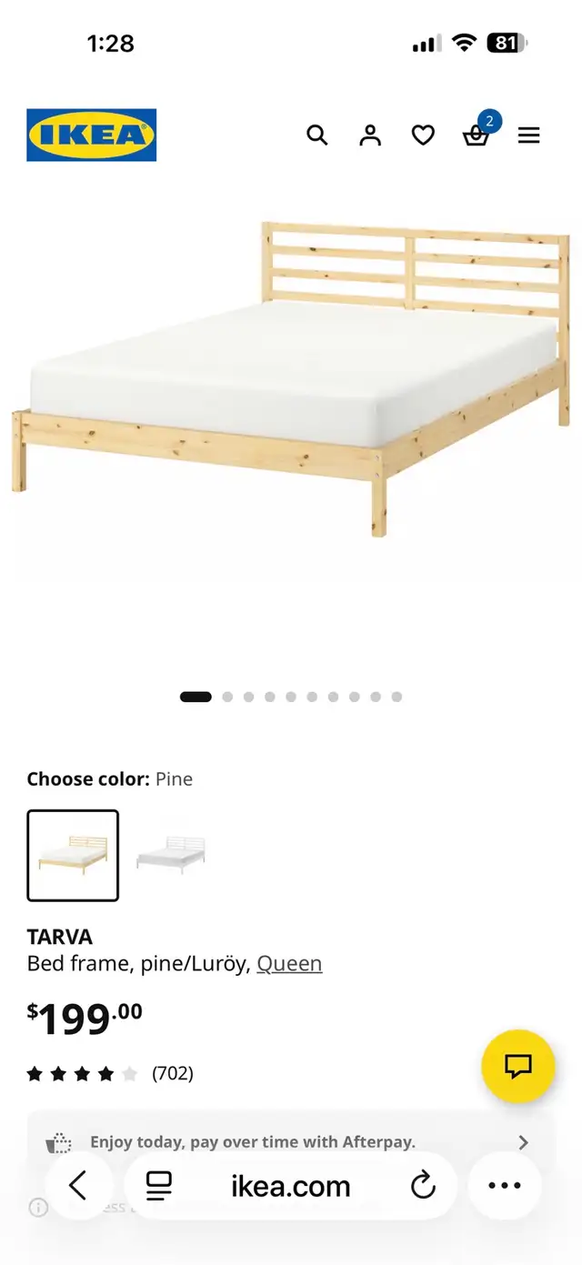 Queen bed frame with slats  in Beds & Mattresses in St. Catharines - Image 2