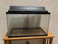 FOR SALE - Used 10 Gallon Glass Aquarium with Canopy & Light