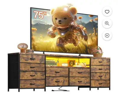 Wide Dresser TV Stand for 65 70 75 Inch Dresser for Bedroom with, View more