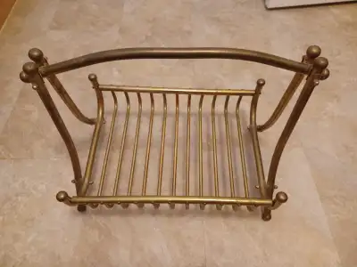 Brass magazine rack, View more
