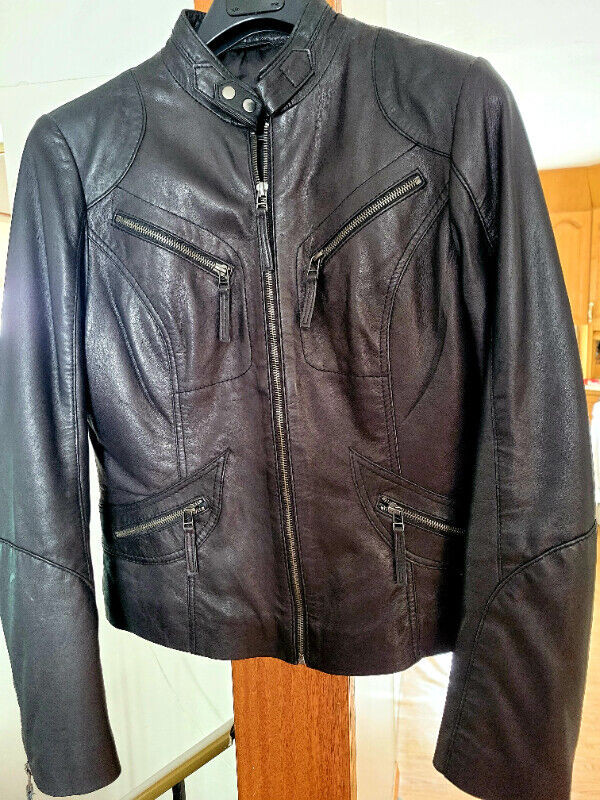 Boutique of Leather Ladies Racer Leather Jacket in Women's - Tops & Outerwear in Regina