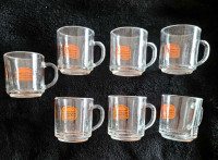 Vintage Harvey Coffee Glass Mugs - sets of 7