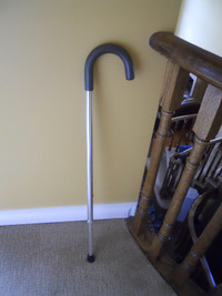 Stainless Steel Crook Cane - Adjustable Height
