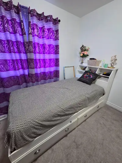 Twin Bed Frame with Bookcase Headboard, Storage Drawers & 11" Ki, View more