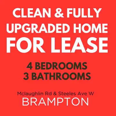 4 BEDROOM HOUSE FOR RENT / LEASE