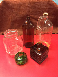 5 Vintage glass bottles-$10 for all 5
