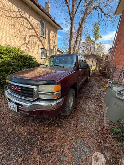2004 Gmc sierra. 5.3L engine runs. Needs a new rear brake line. Newer parts on it. $2500 O.B.O