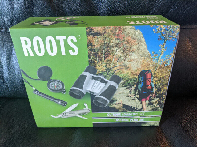 Roots Outdoor Adventure Set - Binoculars, Multi-tool, compass, + in Fishing, Camping & Outdoors in City of Toronto