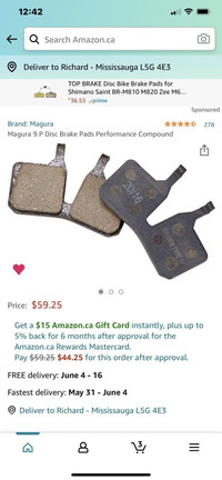 New Magura performance disc brake pads 9.P 