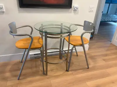 Pub style table and chairs, View more