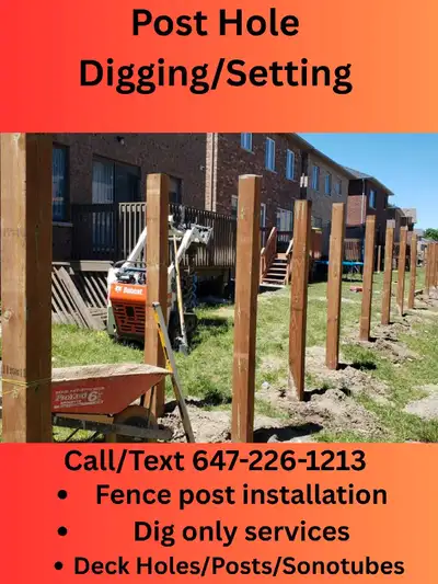 Fence Posts/Deck Holes/Post Holes Digging & Setting Posts, View more