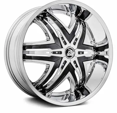 20"x8.5" Diablo Blitz Chrome w/ White Inserts and Summer Tires 5 X 110 Bolt Pattern 35mm $1,400 O.B....