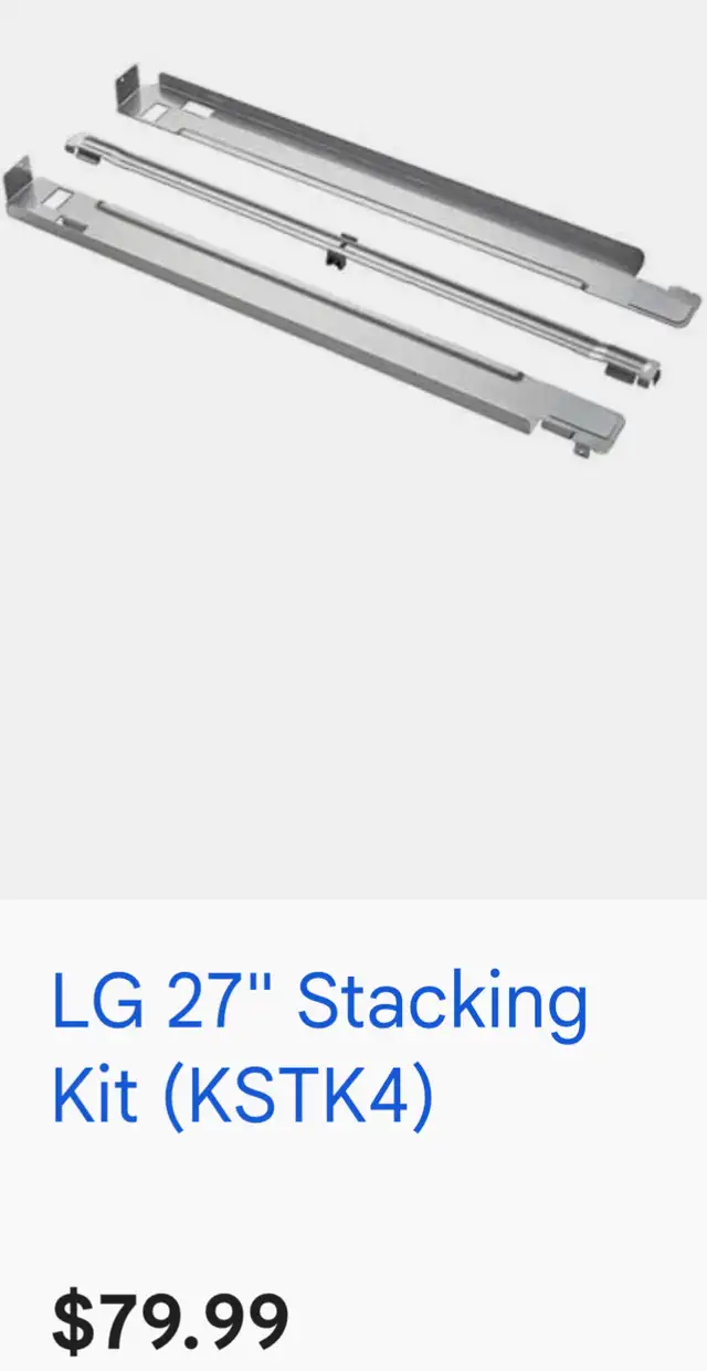 LG “27” Stacking Kit for Front Load LG Washer/Dryer on Sale‼️  in Washers & Dryers in Norfolk County - Image 6