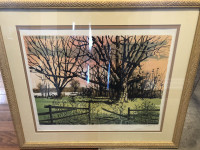 Gallery Framed Lithograph + Private Painting Collection Sale