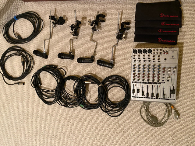 Percussion Microphone Kit with Mixer in Pro Audio & Recording Equipment in Medicine Hat