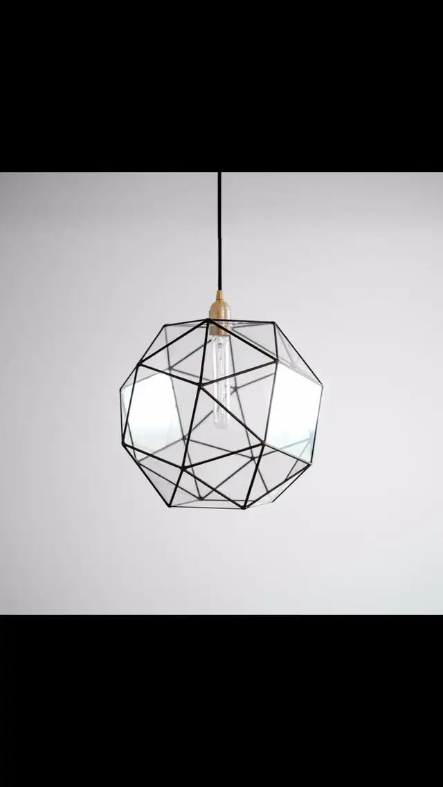 THREE Geometric Pendant Lights - Vintage in Indoor Lighting & Fans in City of Toronto - Image 2