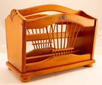 Wooden Storage Rack, Holder for Magazine or Newspapers