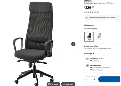 Ikea MARKUS office chair, View more