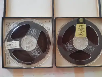 Two rare 7" reels 1/4" tape with professional studio recording, View more