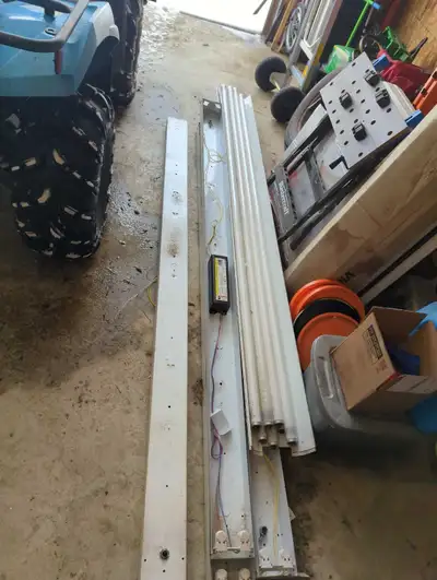 8ft fluorescent lights and fixtures - free, View more