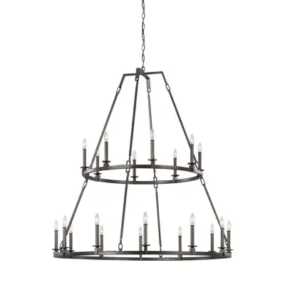 BRAND NEW BOXED Landen 20-Light Smith Steel Chandelier Model # F3217/20SMS|Store SKU # 1001612570 Re...