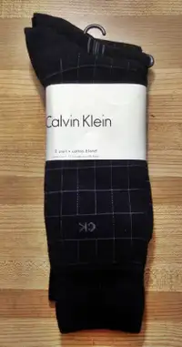 Men's Clothing - NEW - 3x Calvin Klein Black Socks (Size 7-11)