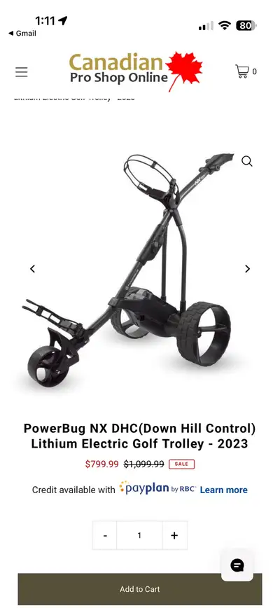 Powerbug Electric Golf Cart almost new, View more