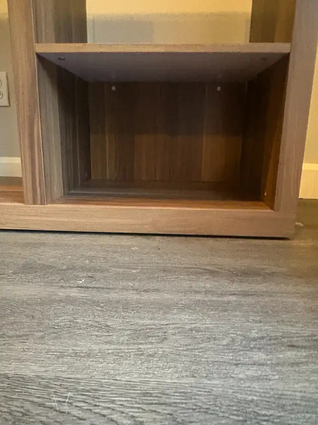 Seniqua 47 Inch Sofa Table With Black Glass Top, Open Shelves in Other Tables in Bedford - Image 5