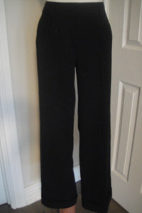 Women Cassis Black Rayon Dress/Pants size 6-8 Waist 31"