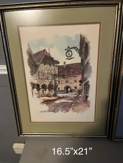 Vintage European Cityscape Framed Prints, View more