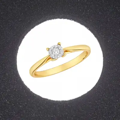 Bagues 9K Gold 0.8 Diamond, View more