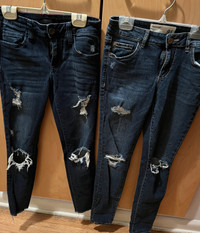 Girls ripped jeans sizes 00 and 1