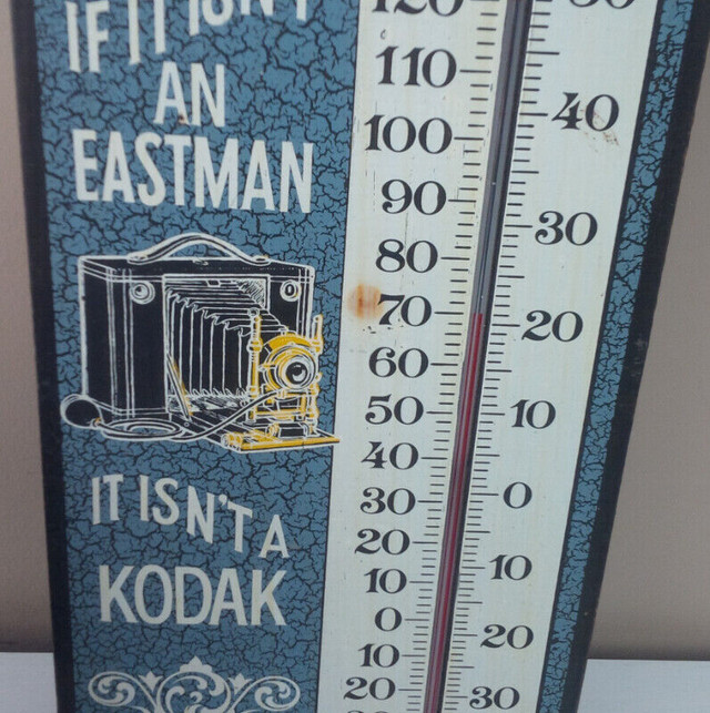 Kodak Thermometer In Wooden Frame, 23" Tall, Working Well in Arts & Collectibles in Stratford - Image 4