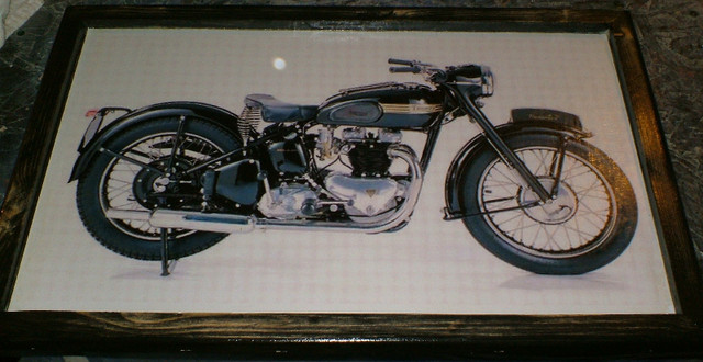 Classic Motorcycle pics - framed - Ad #1-Suzuki, Triumph, Norton in Other in Moncton - Image 3