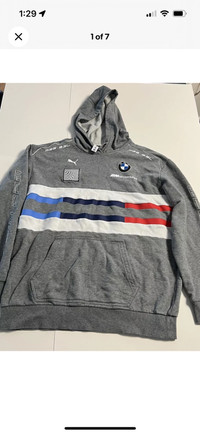 Puma BMW M Motorsport Racing Hoodie Mens Sz Large Hoody Sweater