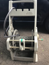 "AMES@ReelEasy"  Garden Hose Reel Cart with Leader Hose, 225-ft