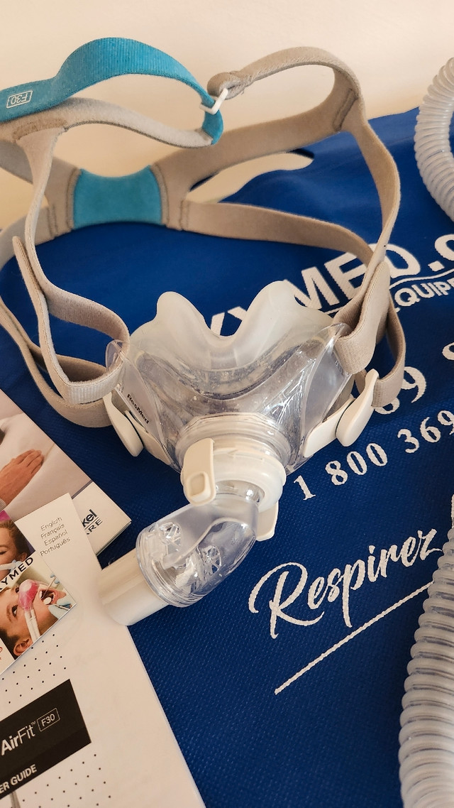 Masque CPAP AirFit F 30 appareil d apnée du sommeil de type Resm dans Santé et besoins spéciaux  à Longueuil/Rive Sud - Image 4
