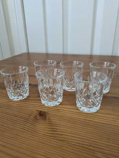 set of 6 crystal shot glasses, View more