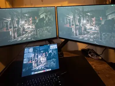 Boom Arm + Monitors + Desk, View more