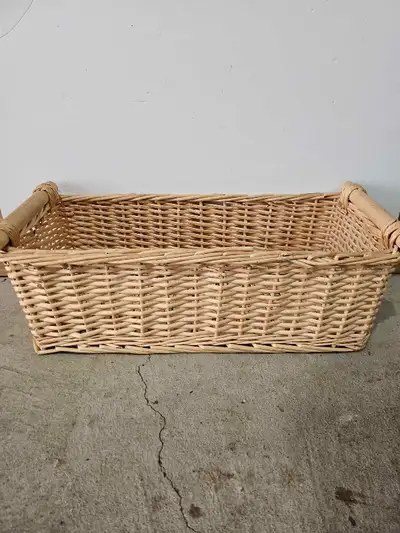Wicker Storage Basket with Handles, View more