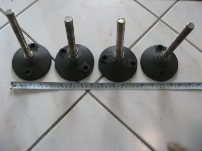 Machine Leveling Feet Set of 4 Swivel Threaded Industrial USED, View more