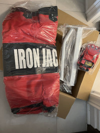 IRON JACK Boxing Box set handing bag + glove + hanging kit 