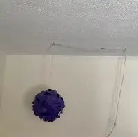 Hanging purple lamp
