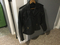 Ladies Adnan Leather Motorcycle Jacket