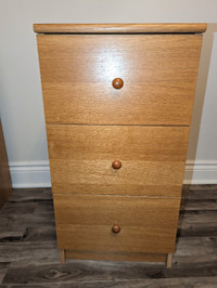 Ikea MALM small drawer chest white oak