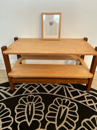 Table bois 34” x 18” x 18”hauteur style scandinave appoint bois 