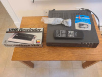 VCR with rewinder