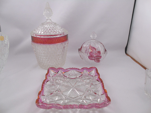 Vintage Crystal and Depression Glass Dish Lot Bowls Candle Stick in Home Décor & Accents in City of Halifax - Image 4