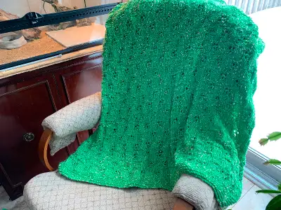 Handmade knitted baby blankets, View more