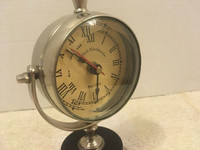Vintage Antique BEDFORD CLOCKWORKS CLOCK Compass Stainless Steel